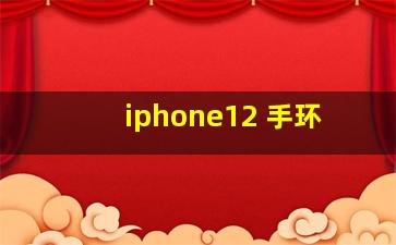 iphone12 手环